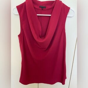 Theory Red Tank Blouse Small Petite